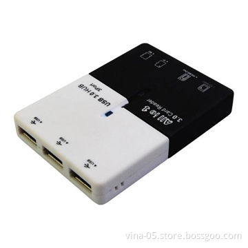 USB 3.0 Combo Card Reader (SDXC, MS,M2,T-F) + 3-port USB Hub, T-flash